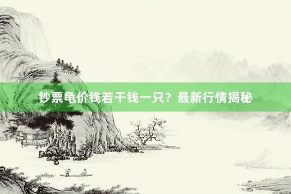 钞票龟价钱若干钱一只？最新行情揭秘